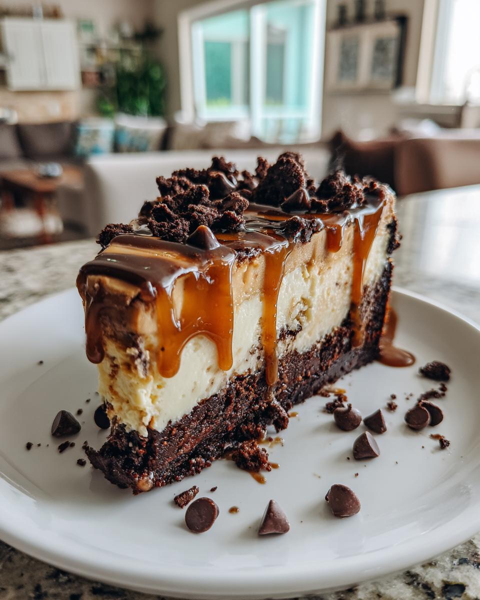 25-Minute Caramel Brownie Cheesecake That Will Blow Your Mind