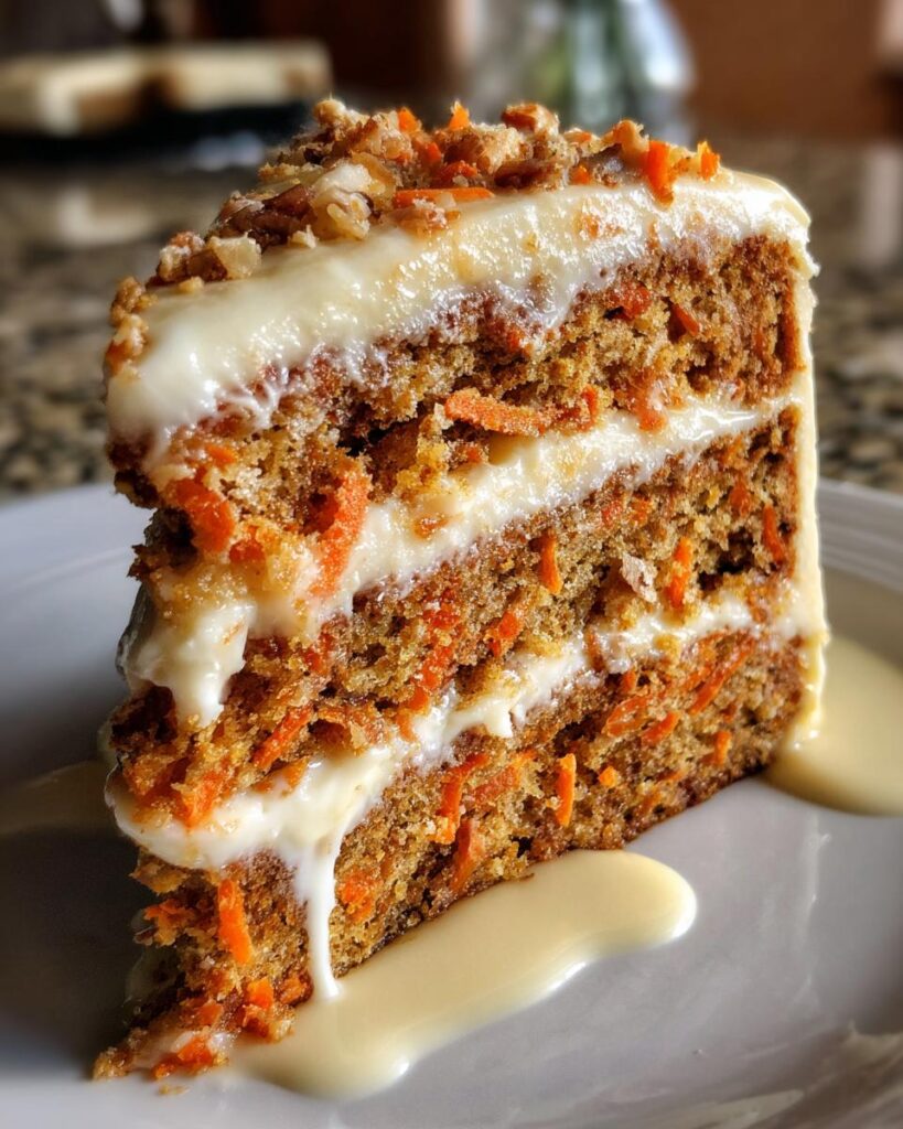 Carrot Cake Cheesecake with Creamy Topping