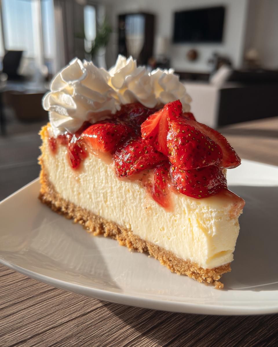 Irresistible Strawberry Shortcake Cheesecake in 6 Easy Steps