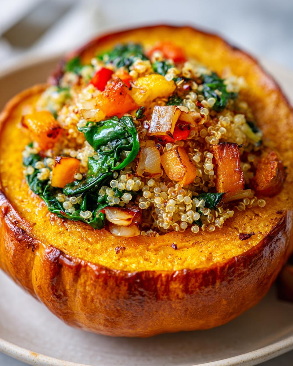 Healthy Stuffed Pumpkin Dish - detail 1