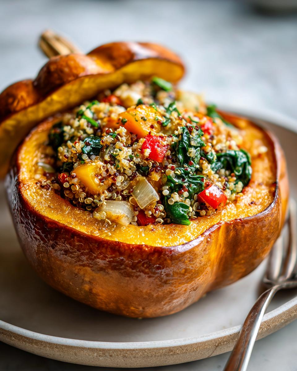 Healthy Stuffed Pumpkin Dish - detail 3