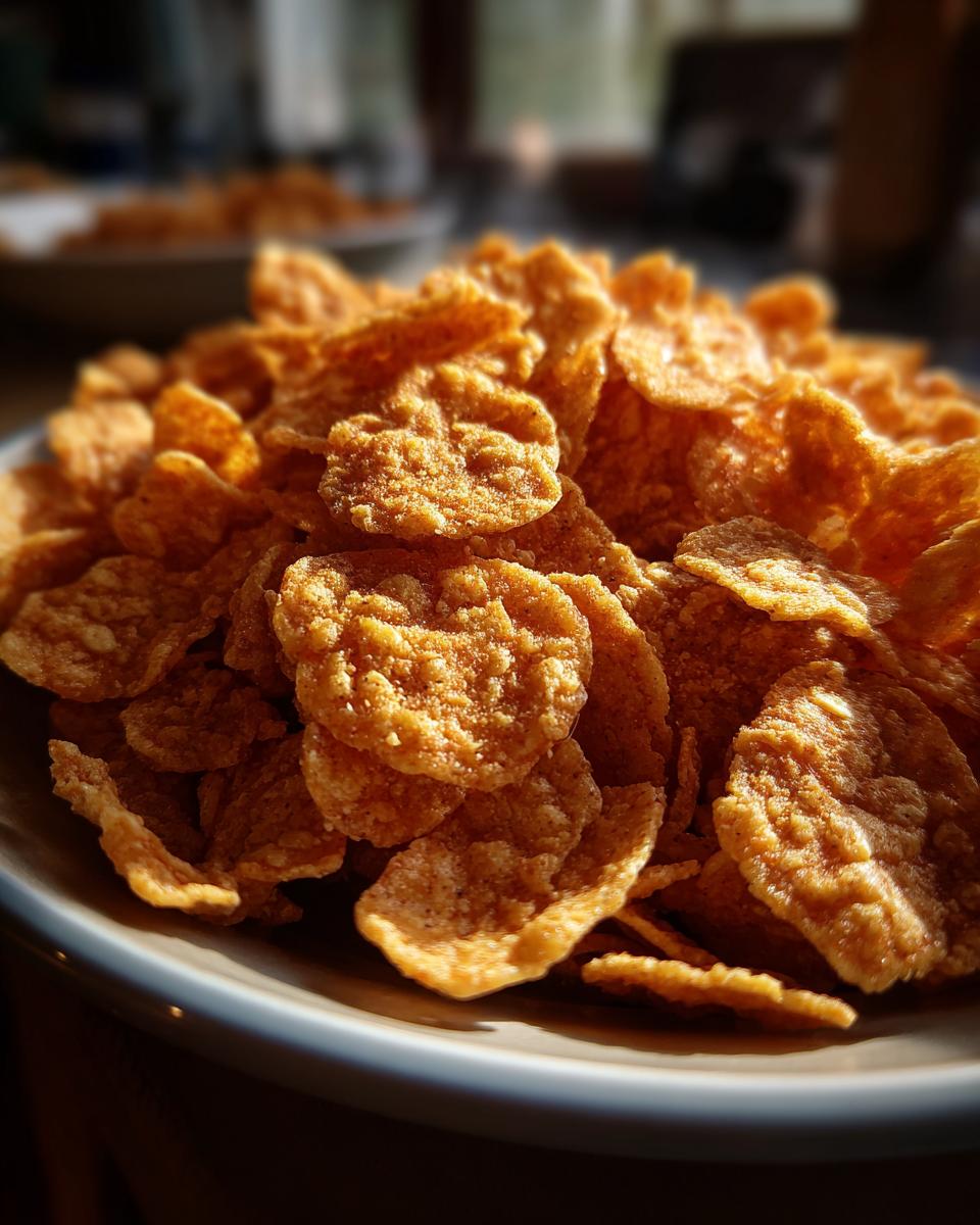 Close-up of a plate filled with delicious Baked Apple Cinnamon Oat Chips.