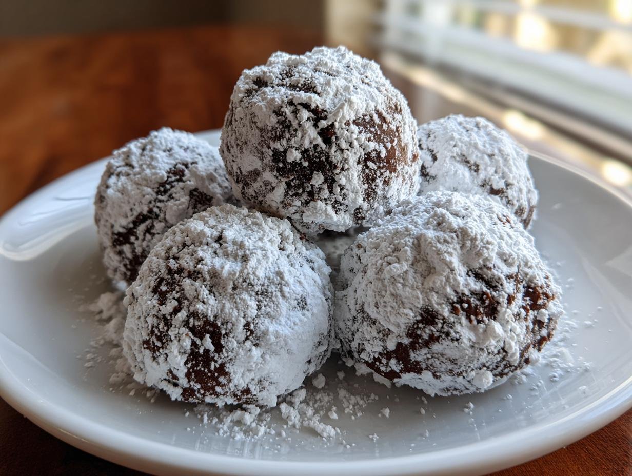 Amazing Chocolate Peppermint Snowball Cookies!