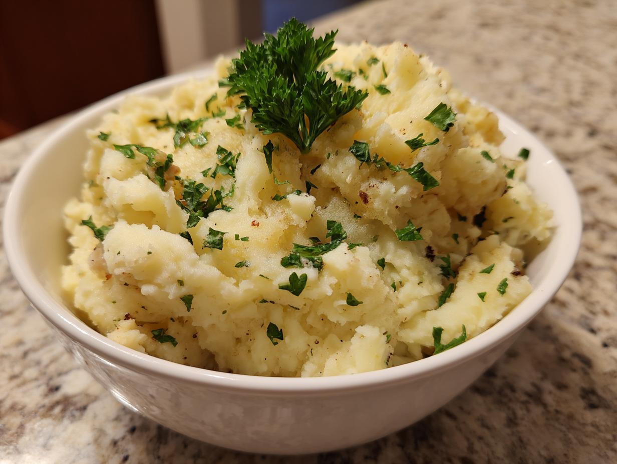 Amazing Creamy Mashed Potatoes with Roasted Garlic