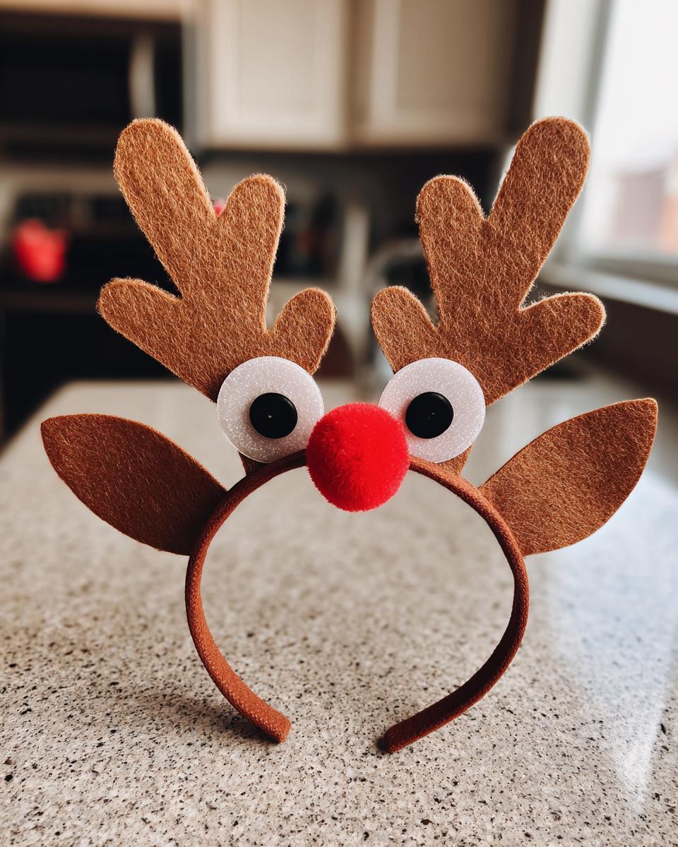 Cute DIY Reindeer Headbands: 15 Min Fun