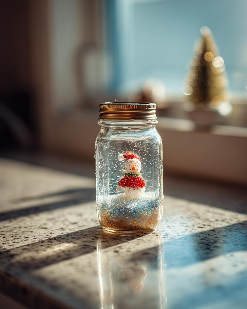 Magical DIY Snow Globe Jars: 1 Easy Project