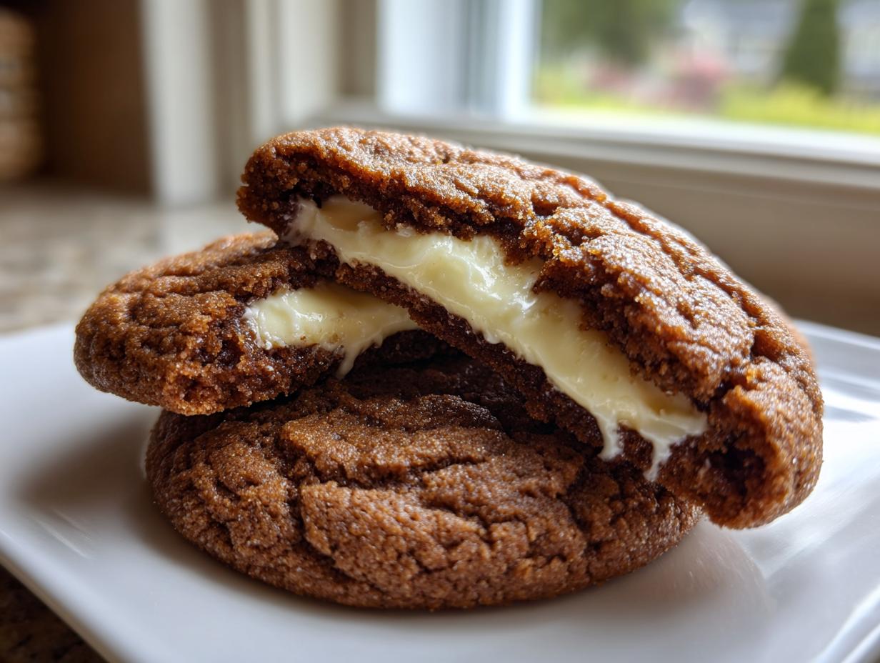 Amazing Gingerbread Cheesecake Stuffed Cookies