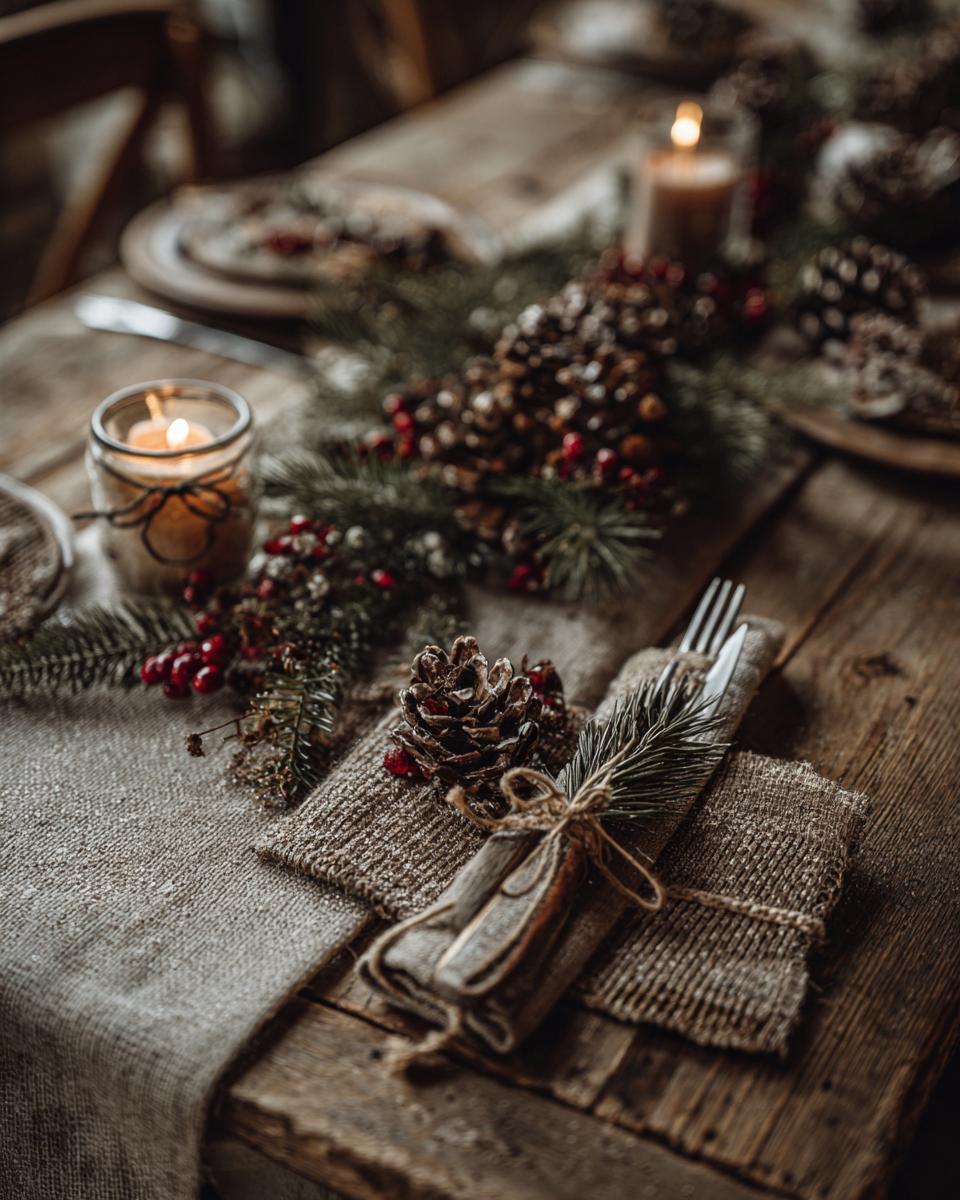Rustic Christmas Table Setting Ideas: 5 Cozy Touches
