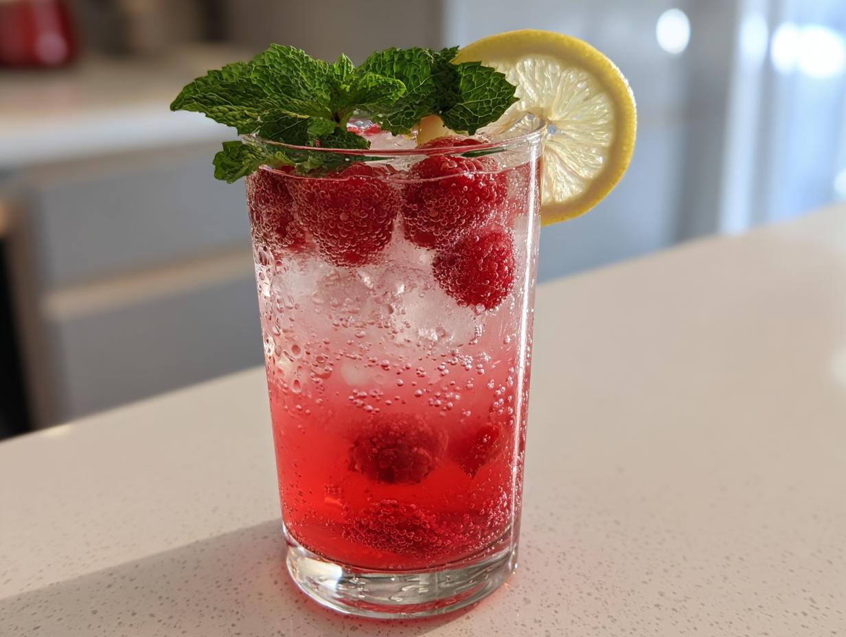 Sparkling Raspberry Lemonade Mocktail: 10-Min Delight