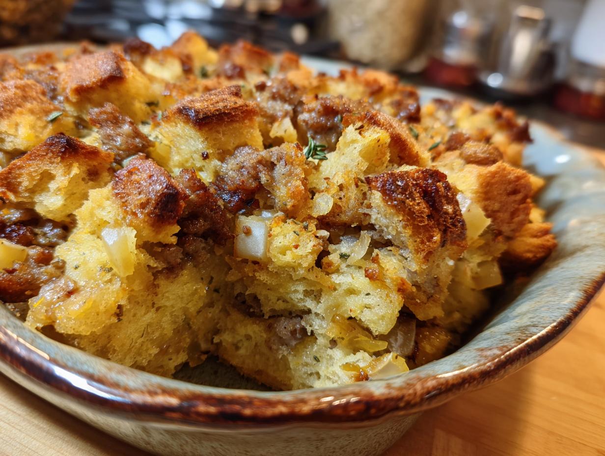 Stuffing with Sausage and Apples: 1 Cozy Recipe