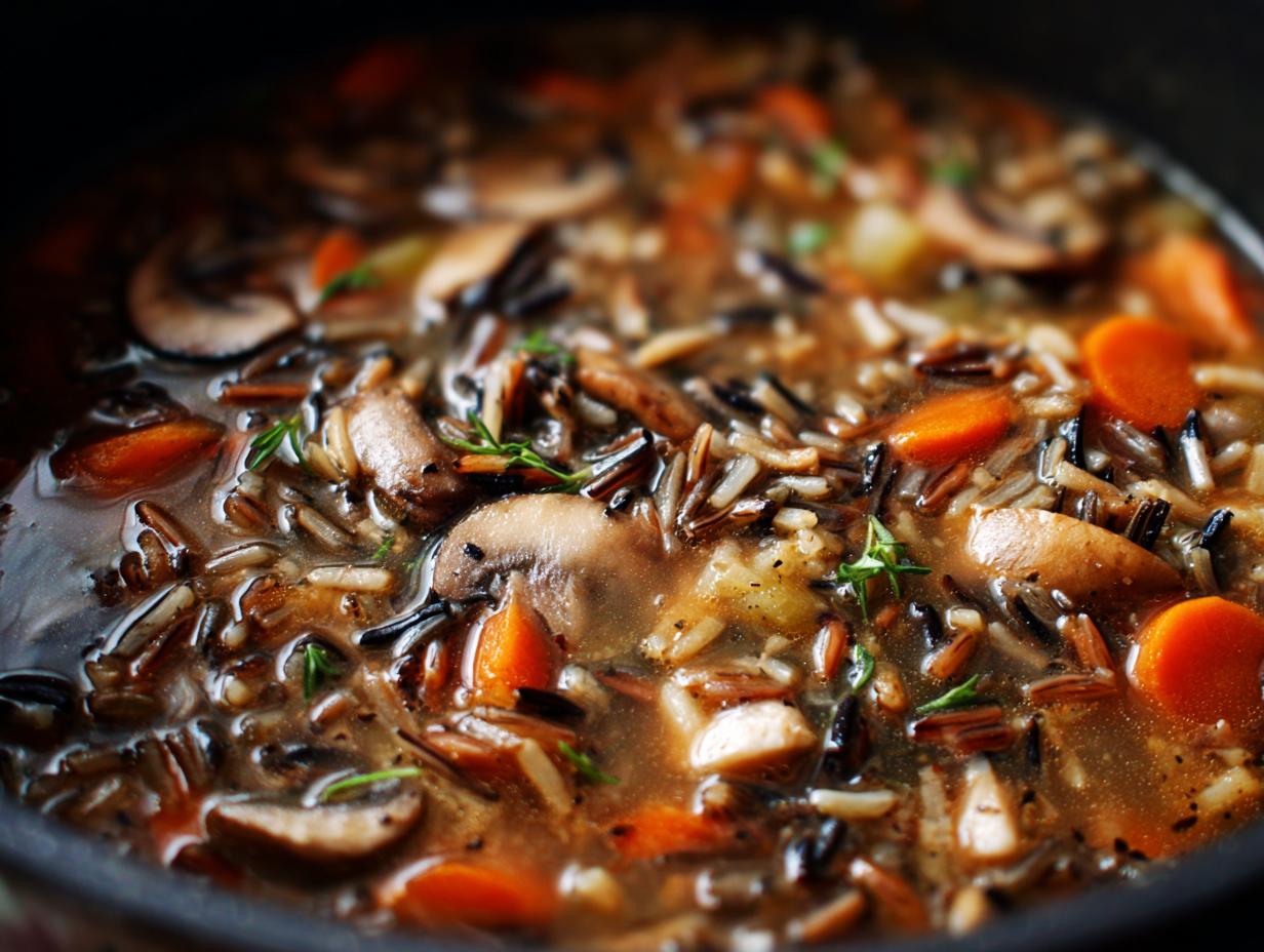 Amazing Wild Rice & Mushroom Soup: 45 Min