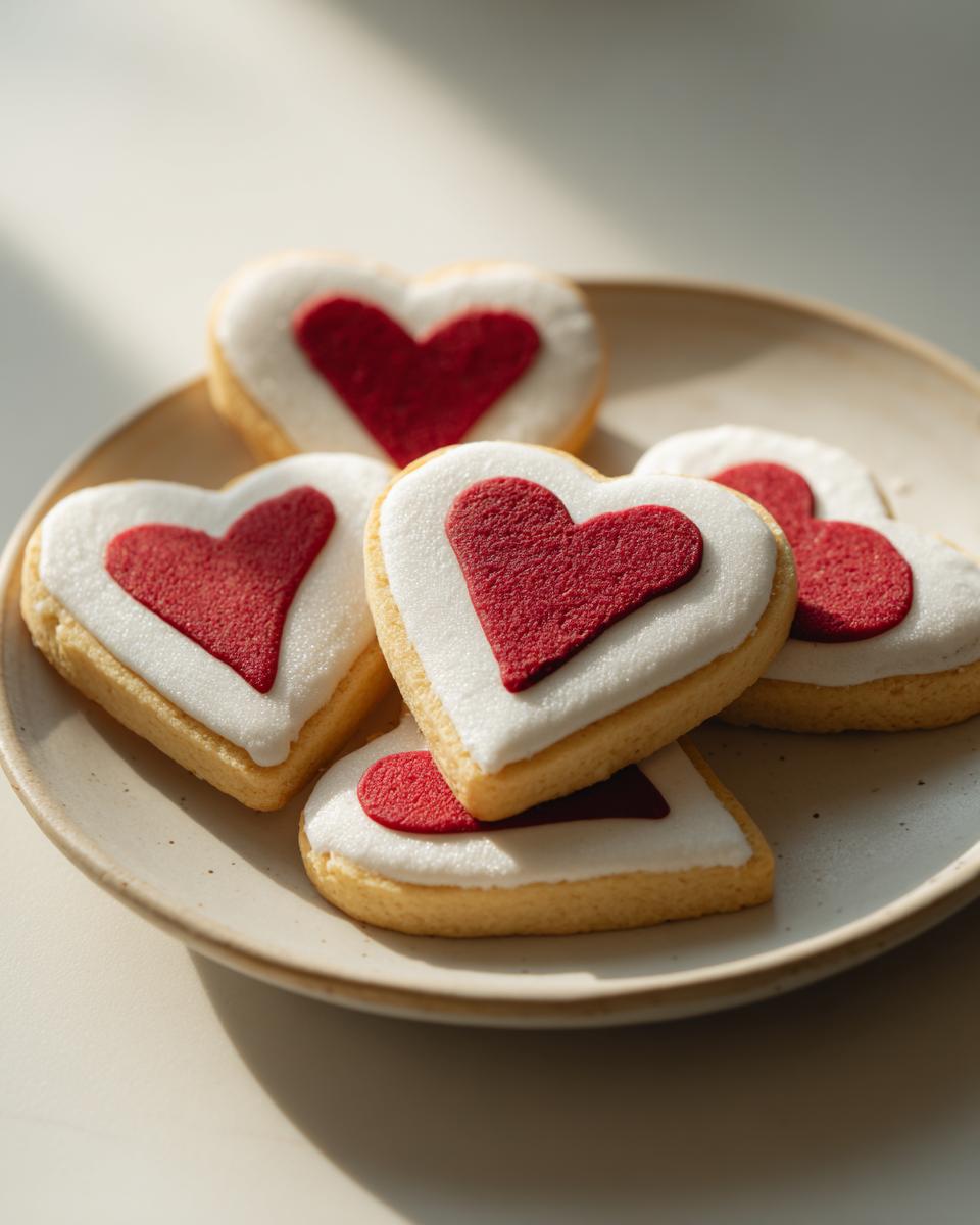 Make 12 Sweet <strong>Cute Heart Print Cookies</strong>!