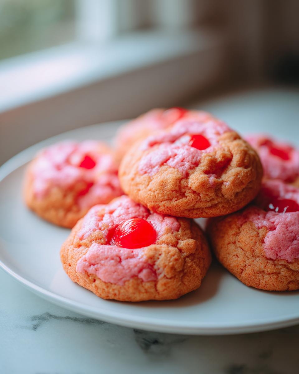 Easy 8: The BEST Maraschino Cherry Cookies Homemade!