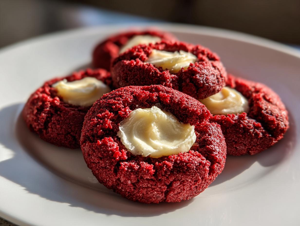 Amazing Red Velvet Thumbprint Cookies Recipe