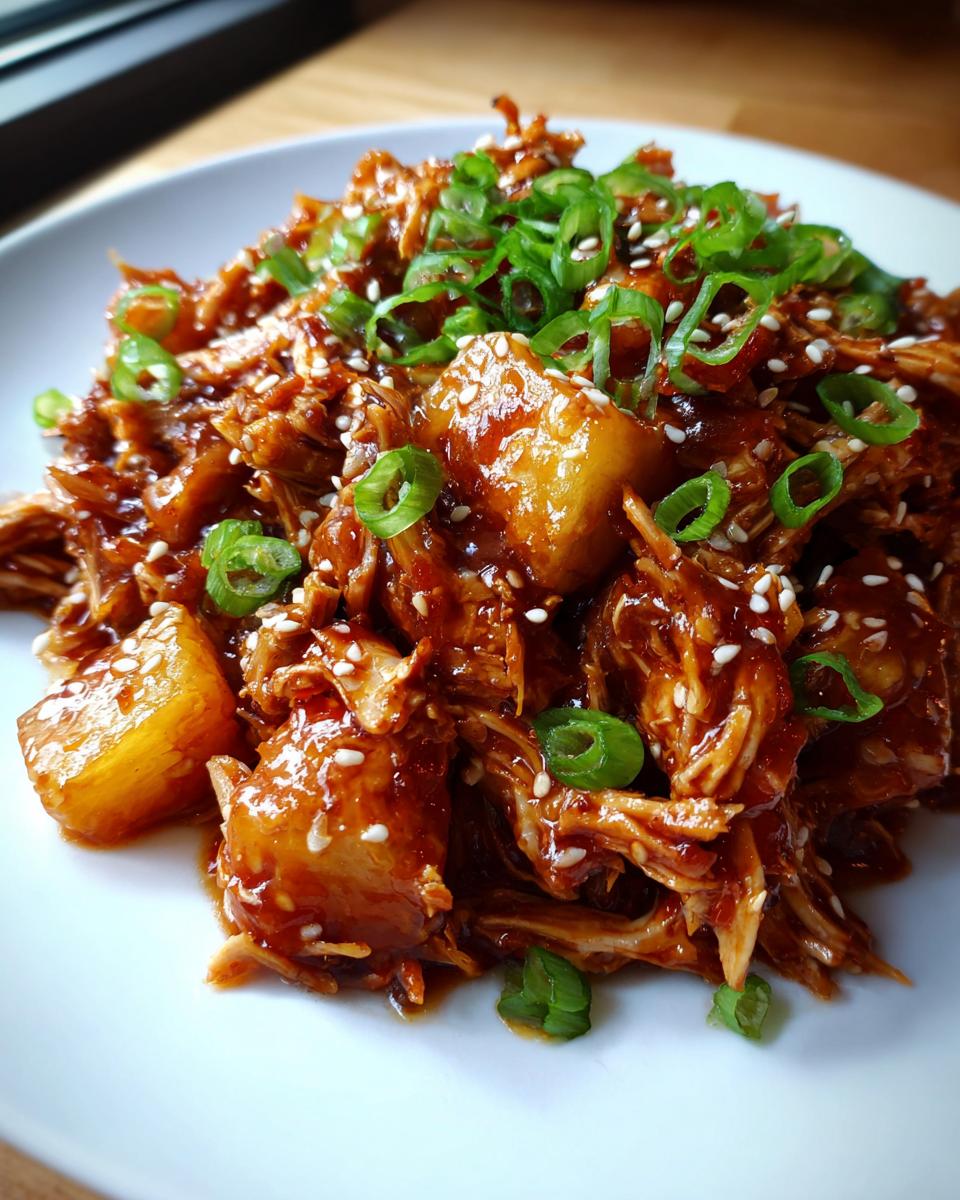 Easy 1-Pot Sweet Hawaiian Crockpot Chicken: 4 Steps!